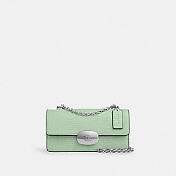 COACH CR106 Eliza Flap Crossbody SILVER/PALE GREEN