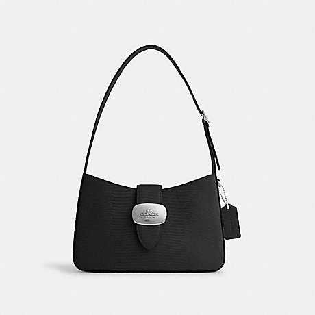 COACH CR107 Eliza Shoulder Bag Silver/Black