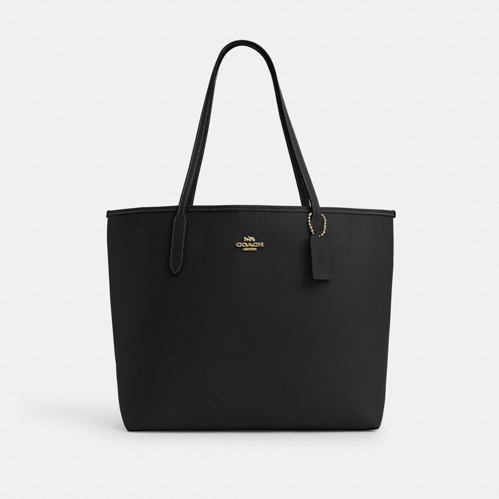 COACH CR111 City Tote GOLD/BLACK