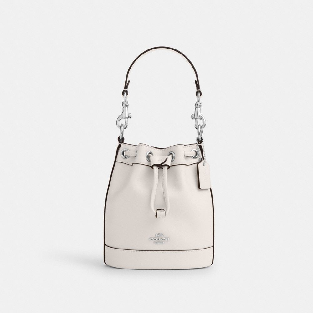 COACH CR144 Mini Bucket Bag SILVER/CHALK