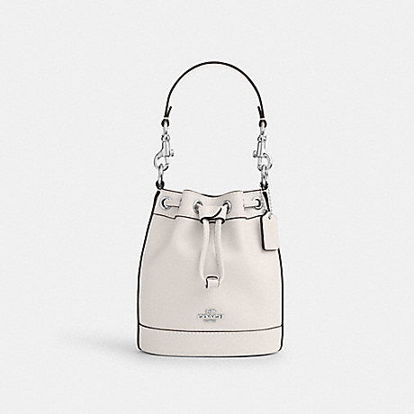 COACH CR144 Mini Bucket Bag Silver/Chalk