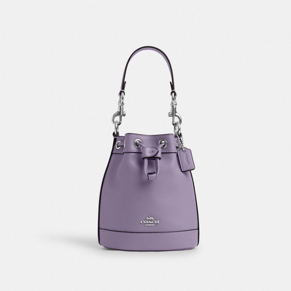 COACH CR144 Mini Bucket Bag SILVER/LIGHT VIOLET