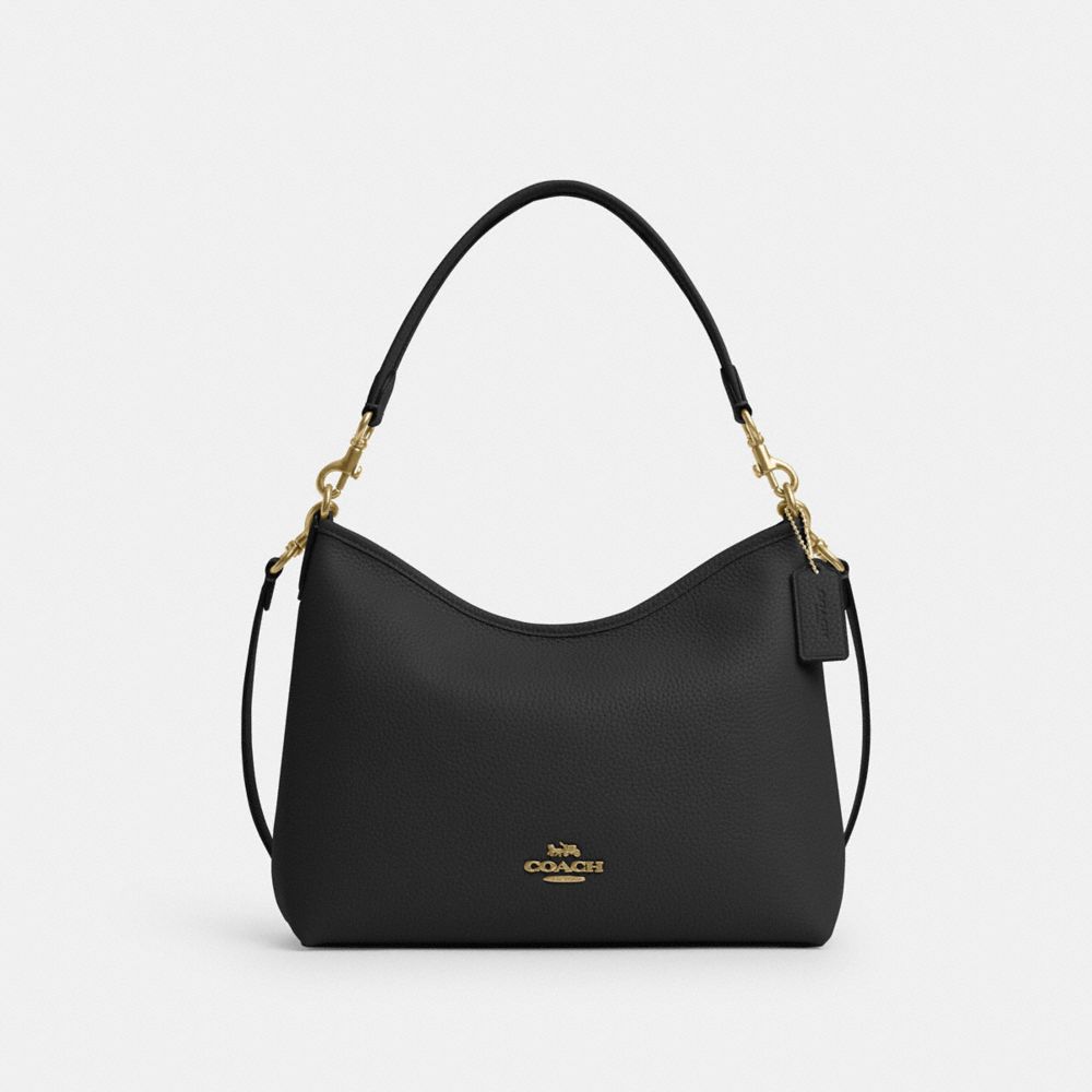 COACH CR148 Laurel Shoulder Bag GOLD/BLACK