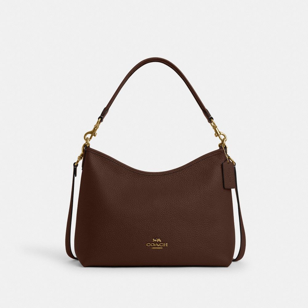 COACH CR148 Laurel Shoulder Bag GOLD/MAPLE