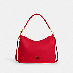 Laurel Shoulder Bag - CR148 - Gold/Bold Red