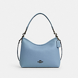 COACH CR148 Laurel Shoulder Bag GUNMETAL/CORNFLOWER