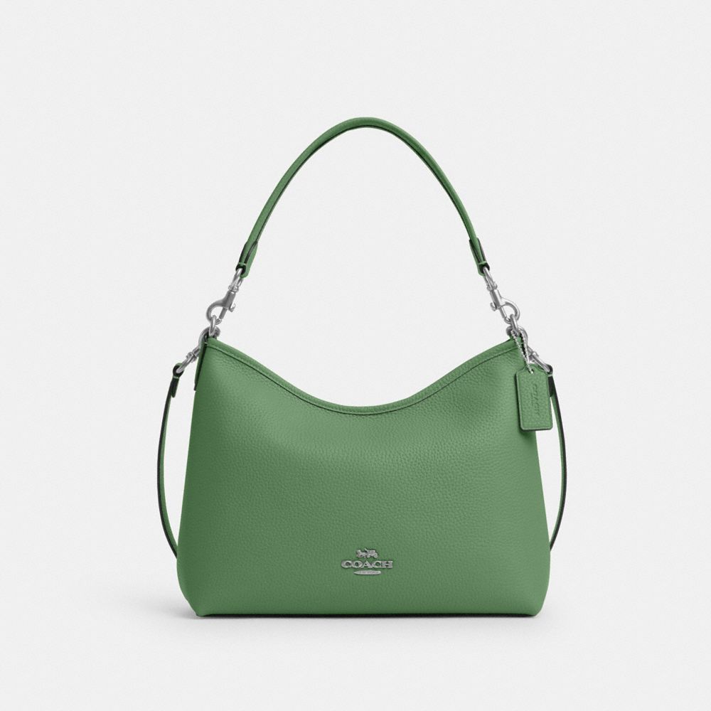 COACH CR148 Laurel Shoulder Bag SILVER/SOFT GREEN