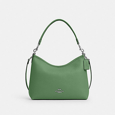 COACH CR148 Laurel Shoulder Bag Silver/Soft-Green
