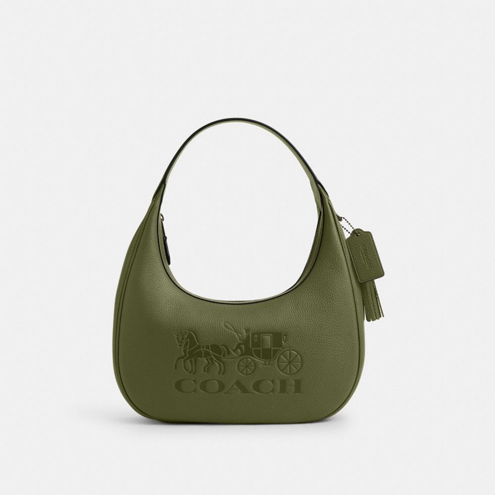 Carmen Shoulder Bag - CR151 - Gunmetal/Military Green