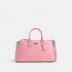 COACH CR156 Georgia Satchel SILVER/FLOWER PINK