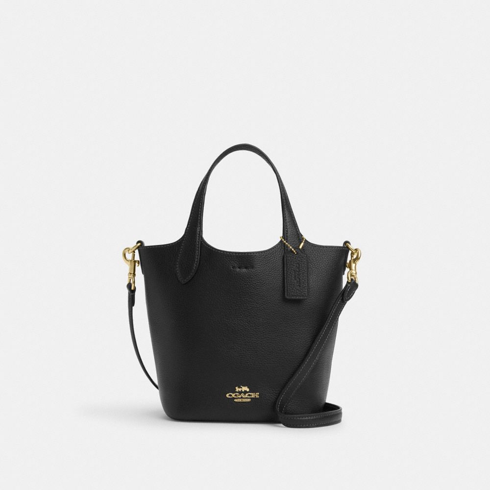 COACH CR168 Hanna Bucket Bag GOLD/BLACK