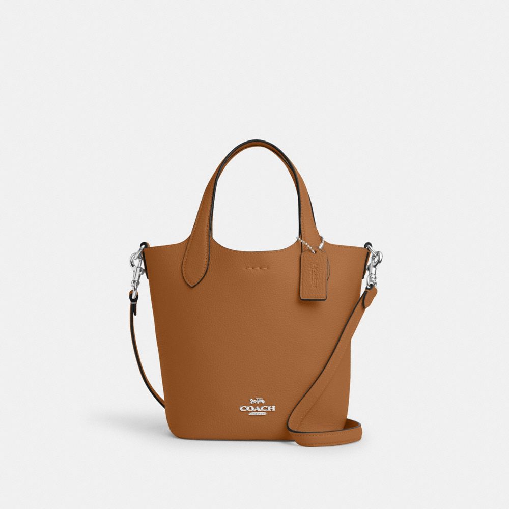 COACH CR168 Hanna Bucket Bag SILVER/LIGHT SADDLE