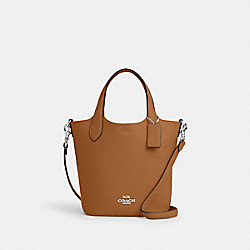 COACH CR168 Hanna Bucket Bag SILVER/LIGHT SADDLE