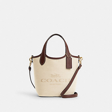 COACH CR169 Hanna Bucket Bag Gold/Natural-Multi