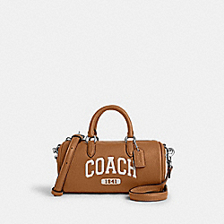 Lacey Crossbody With Varsity - CR206 - Silver/Light Saddle