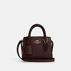 Andrea Mini Carryall Bag - CR209 - Gold/Merlot
