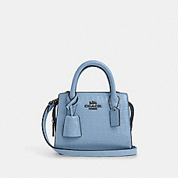 COACH CR209 Andrea Mini Carryall GUNMETAL/CORNFLOWER