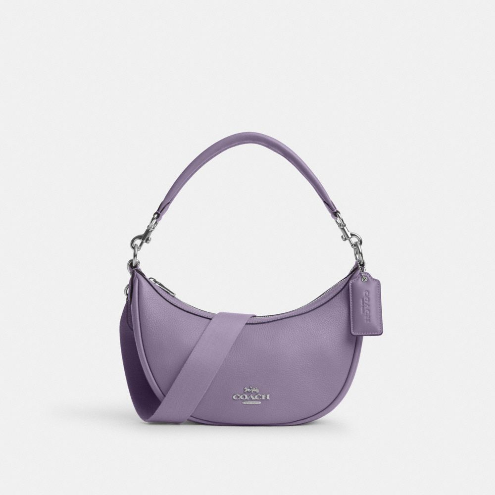 COACH CR282 Aria Shoulder Bag SILVER/LIGHT VIOLET