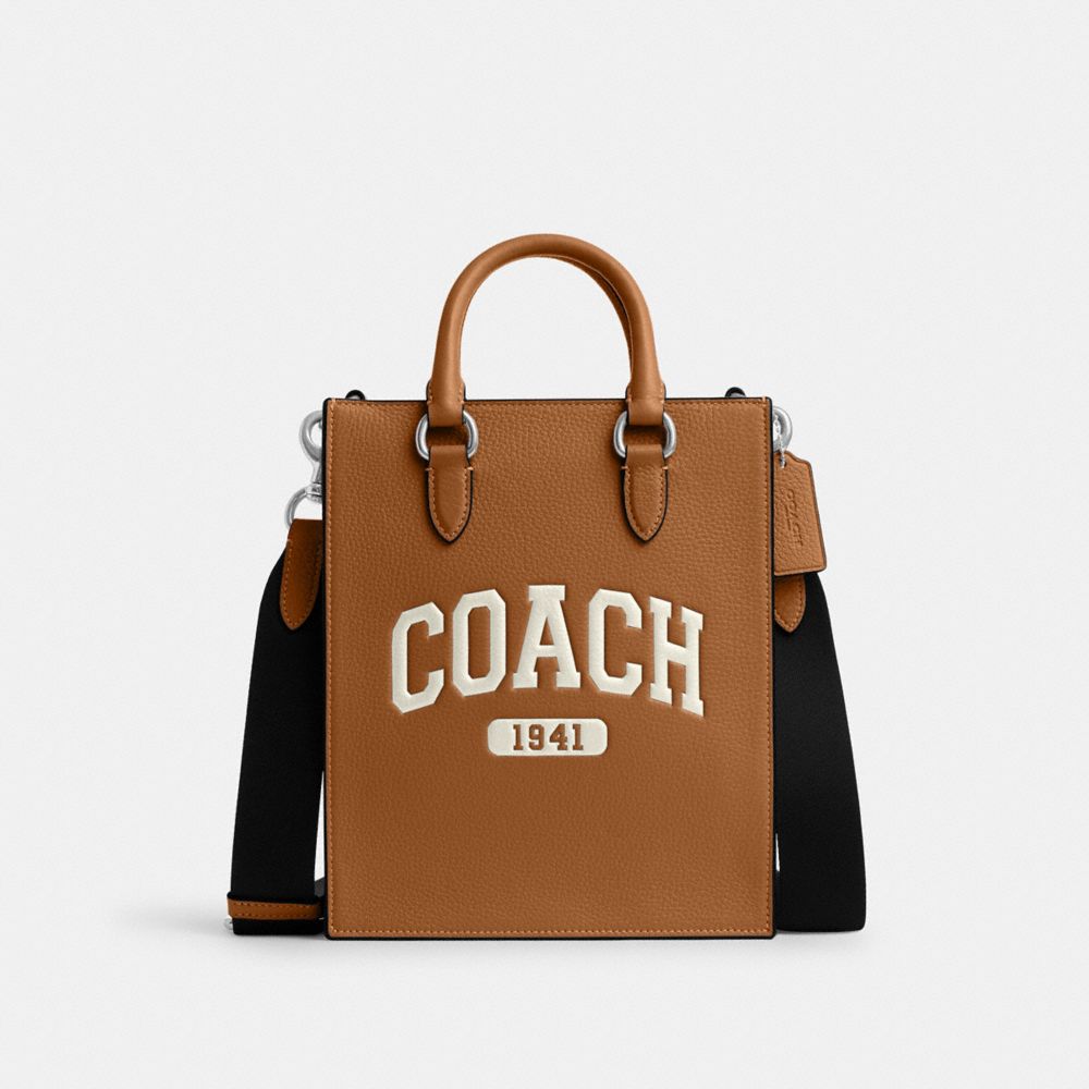 Dylan Tote With Varsity - CR312 - Silver/Light Saddle
