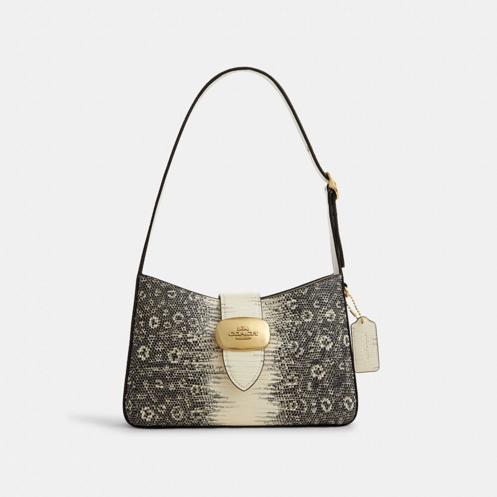 COACH CR352 Eliza Shoulder Bag Gold/Natural