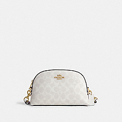 Madi Crossbody In Signature Canvas - CR354 - Gold/Chalk/Glacierwhite