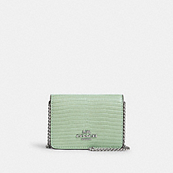 Mini Wallet On A Chain - CR372 - Silver/Pale Green