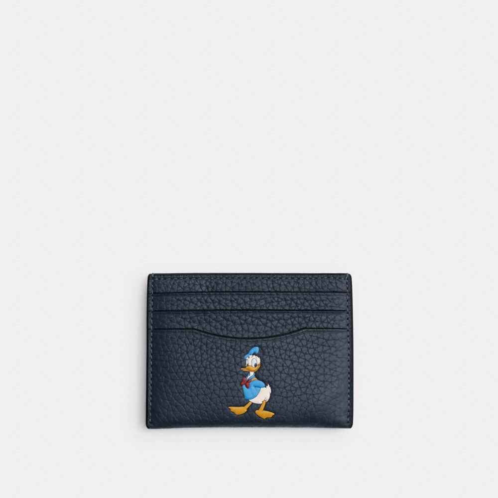 Disney X Coach Card Case In Regenerative Leather With Motif - CR375 - Denim