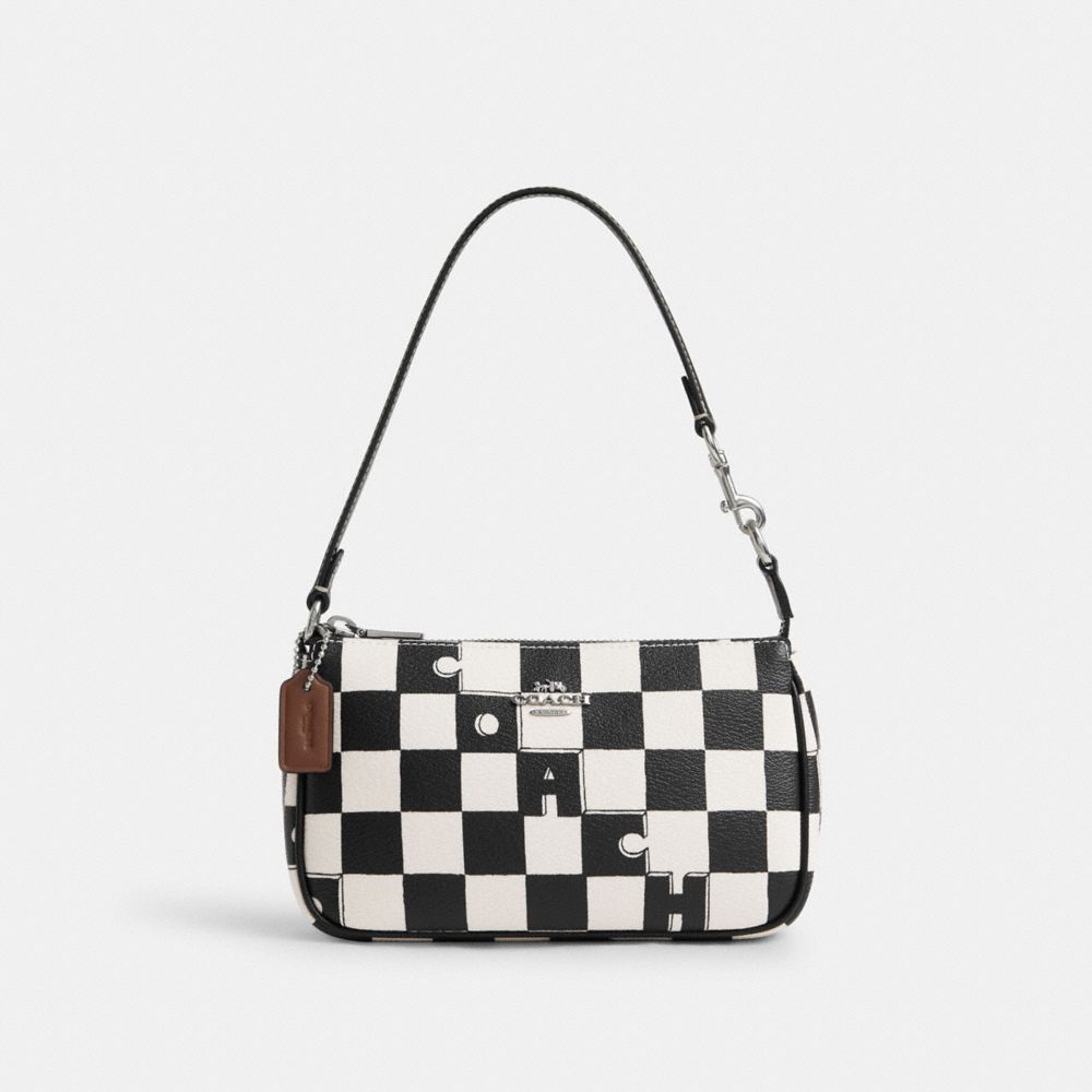 COACH CR394 Nolita 19 With Checkerboard Print Silver/Black/Chalk