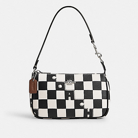 COACH CR394 Nolita 19 With Checkerboard Print Silver/Black/Chalk