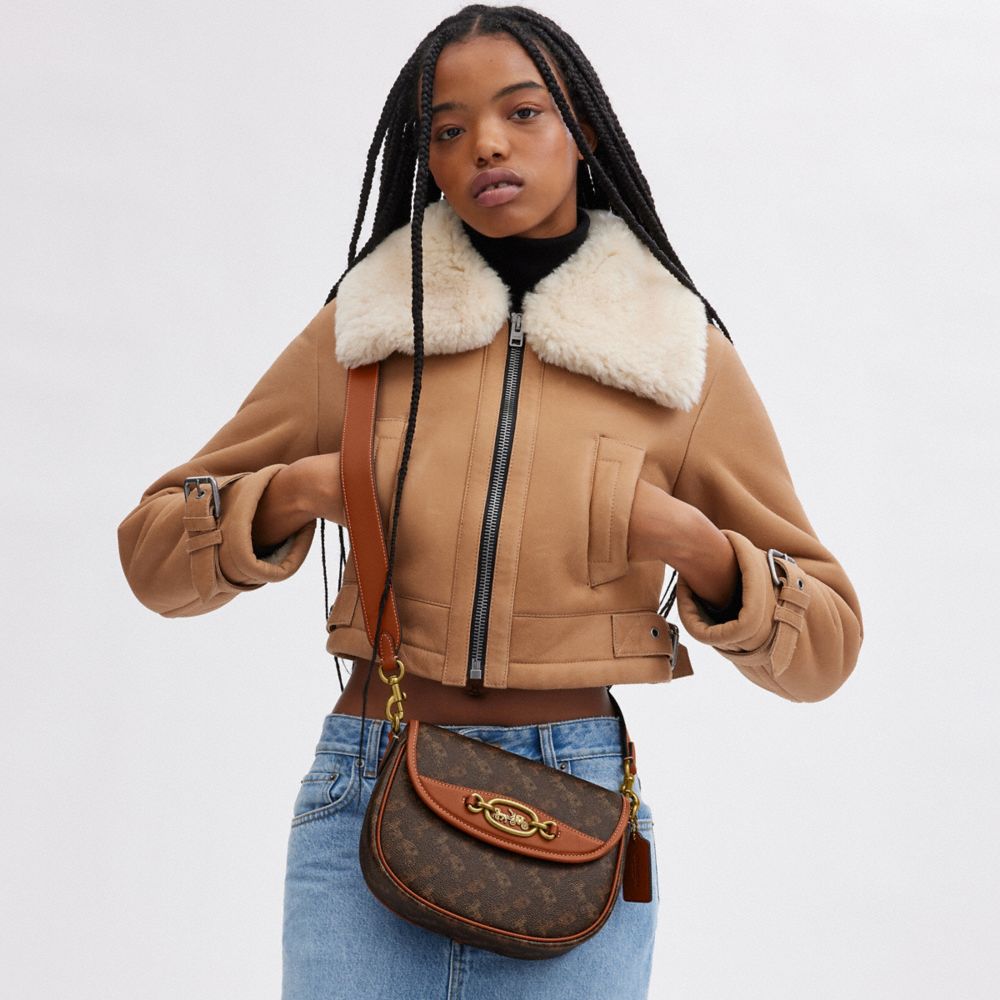 HARLEY 馬車主題圖案斜背手袋