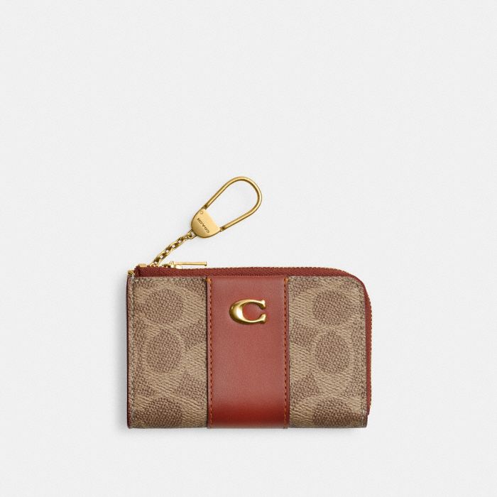 ESSENTIAL L-ZIP KEY CASE IN SIGNATURE CANVAS