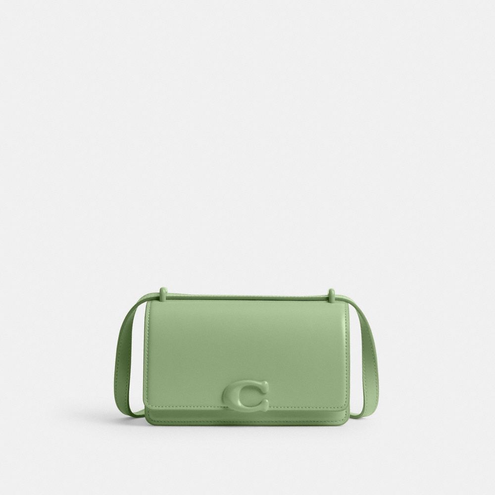 COACH CR521 Bandit Crossbody Bag SILVER/PALE PISTACHIO