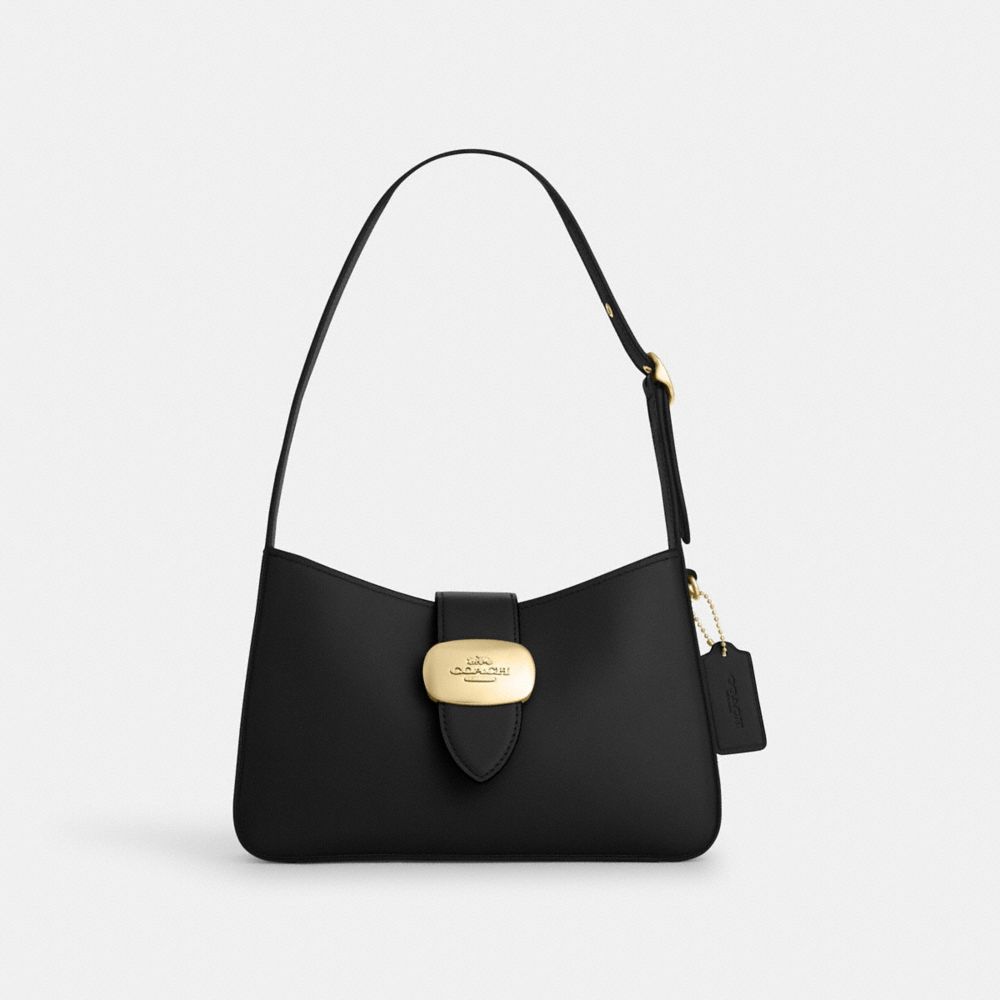 COACH CR533 Eliza Shoulder Bag GOLD/BLACK
