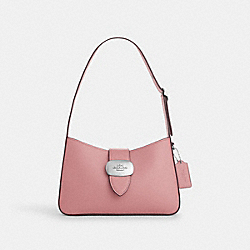 COACH CR533 Eliza Shoulder Bag SILVER/TRUE PINK