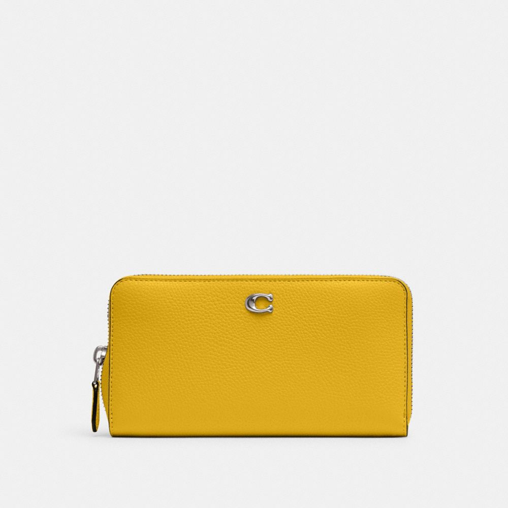 Essential Accordion Zip Wallet - CR547 - Silver/Canary