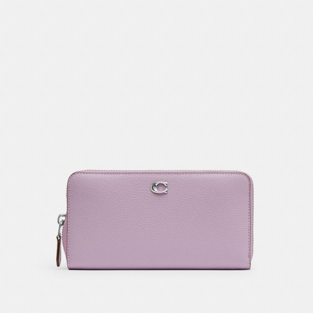 Essential Accordion Zip Wallet - CR547 - Silver/Soft Purple