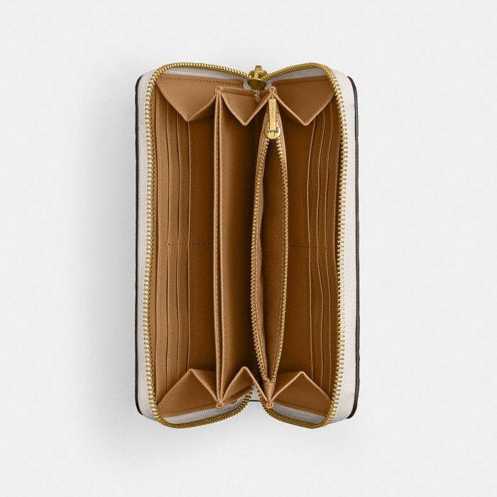 ACCORDION ZIP WALLET WITH FLORAL PRINT