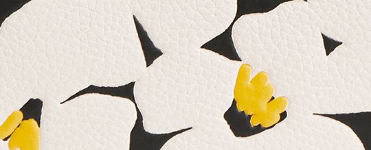 ACCORDION 花卉印花拉鍊皮夾