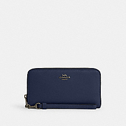 Long Zip Around Wallet - CR623 - Black Antique Nickel/True Navy