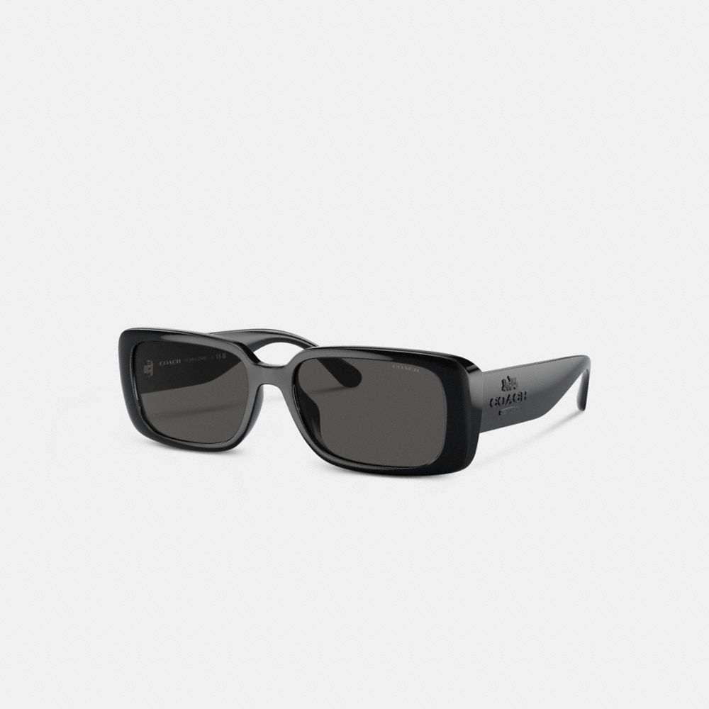 COACH CR645 Narrow Rectangle Sunglasses Black