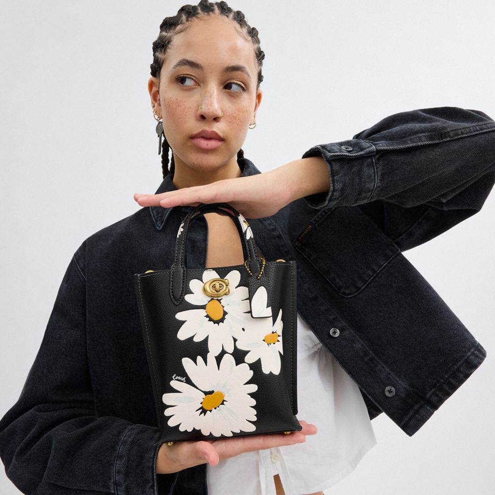 WILLOW 18 花卉印花托特手袋