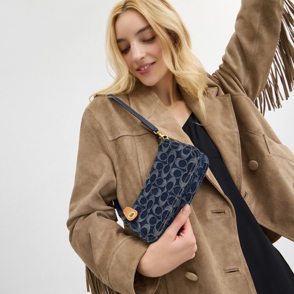 PENN 經典 SIGNATURE 丹寧面料單肩手袋