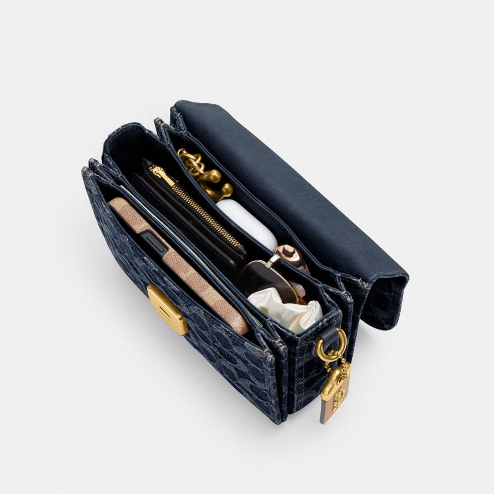 ROGUE 經典 SIGNATURE 丹寧面料頂部提把手袋