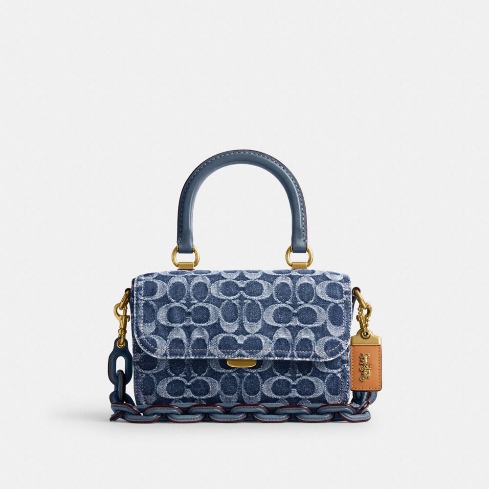 ROGUE 經典 SIGNATURE 丹寧面料頂部提把手袋