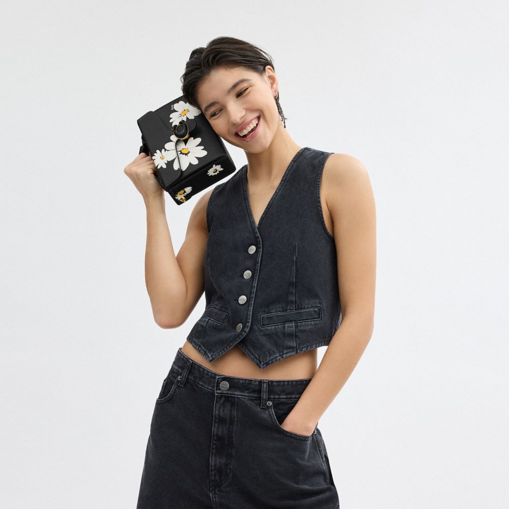 TABBY 花卉印花方正手袋