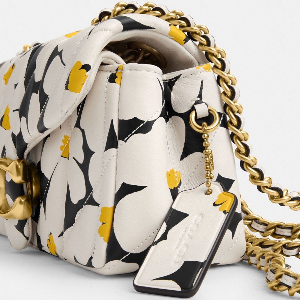 TABBY 20 絎縫花卉印花單肩手袋