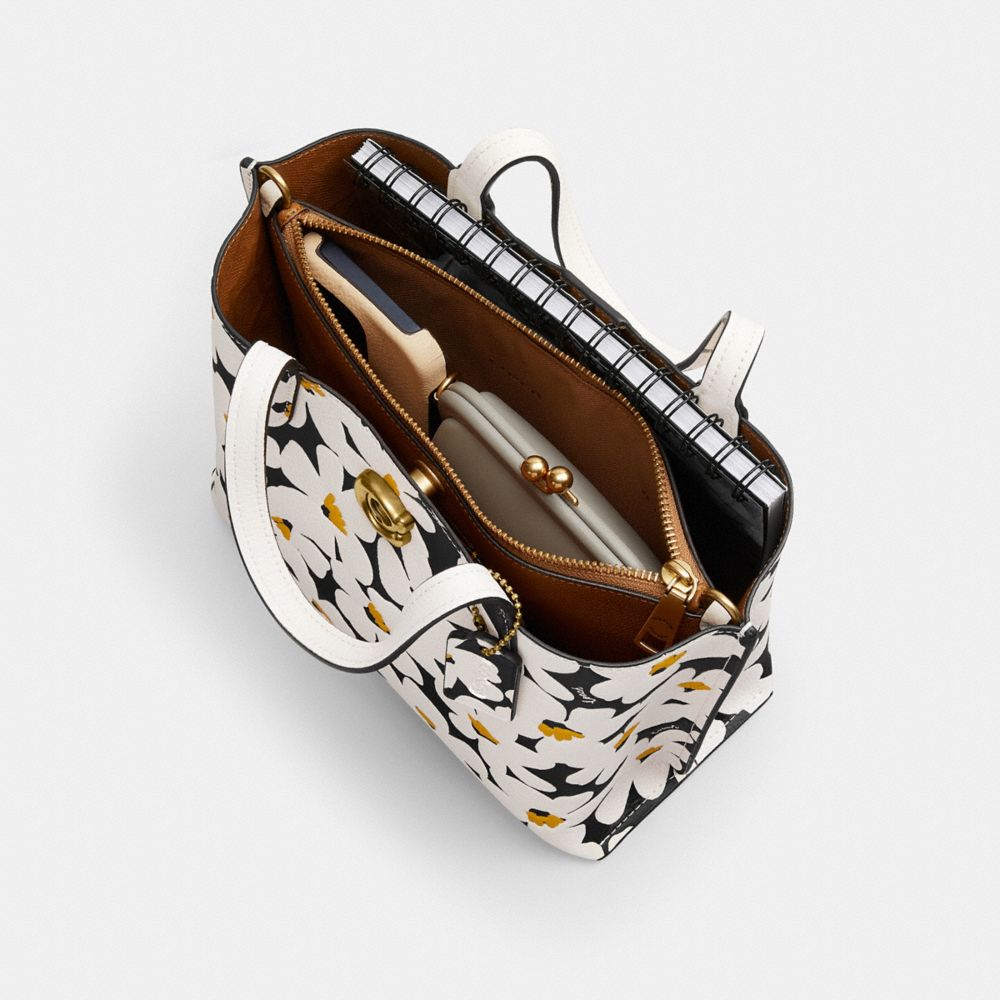 WILLOW 24 花卉印花托特手袋