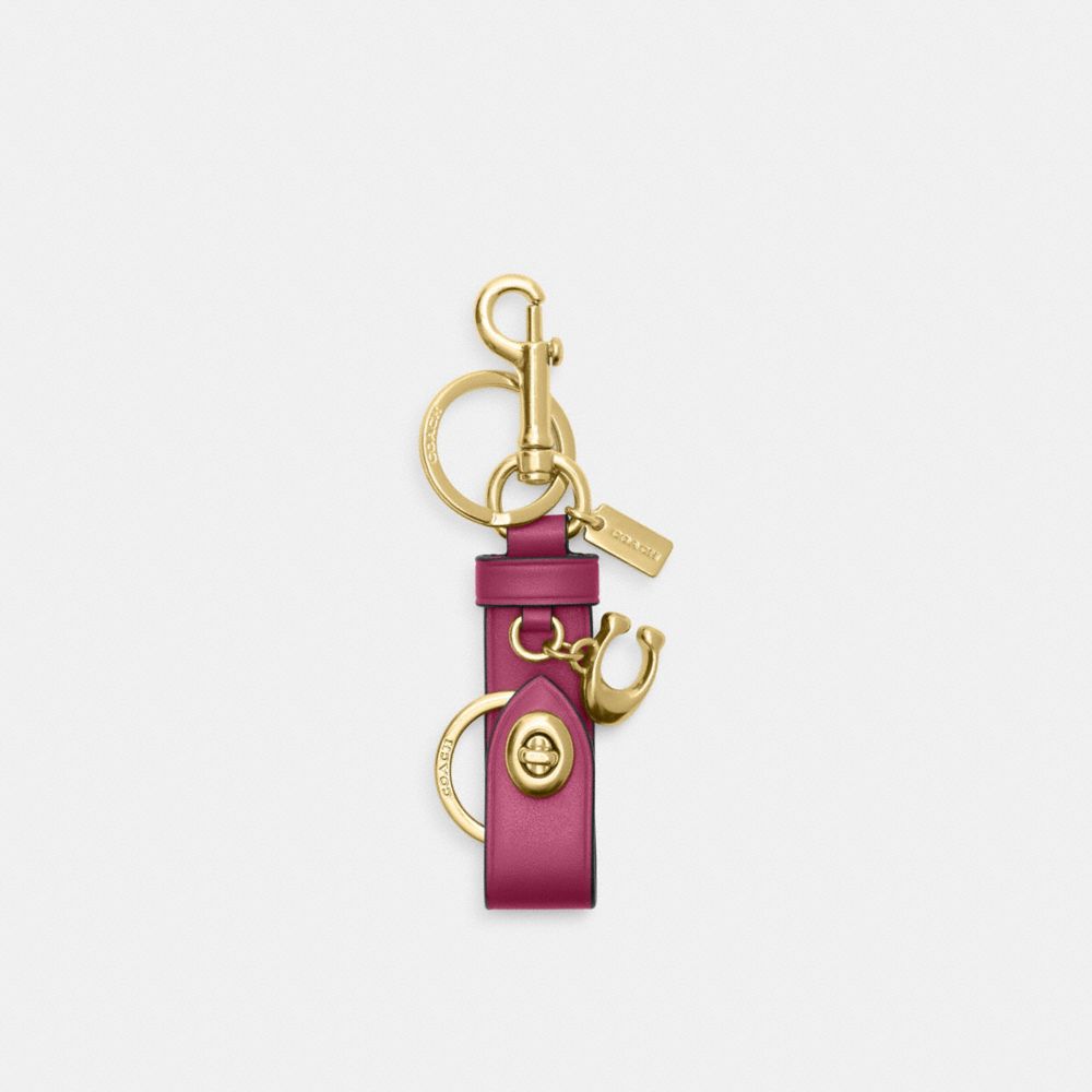 COACH CR727 Trigger Snap Bag Charm IM/LIGHT RASPBERRY