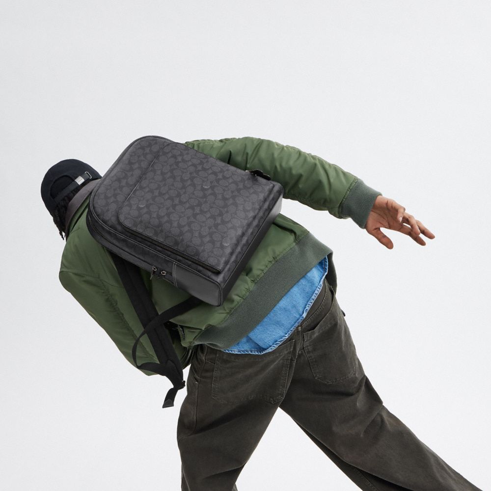 COACH Official Site Official page | GOTHAM BACKPACK IN SIGNATURE CANVAS