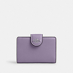 Medium Corner Zip Wallet - CR791 - Silver/Light Violet